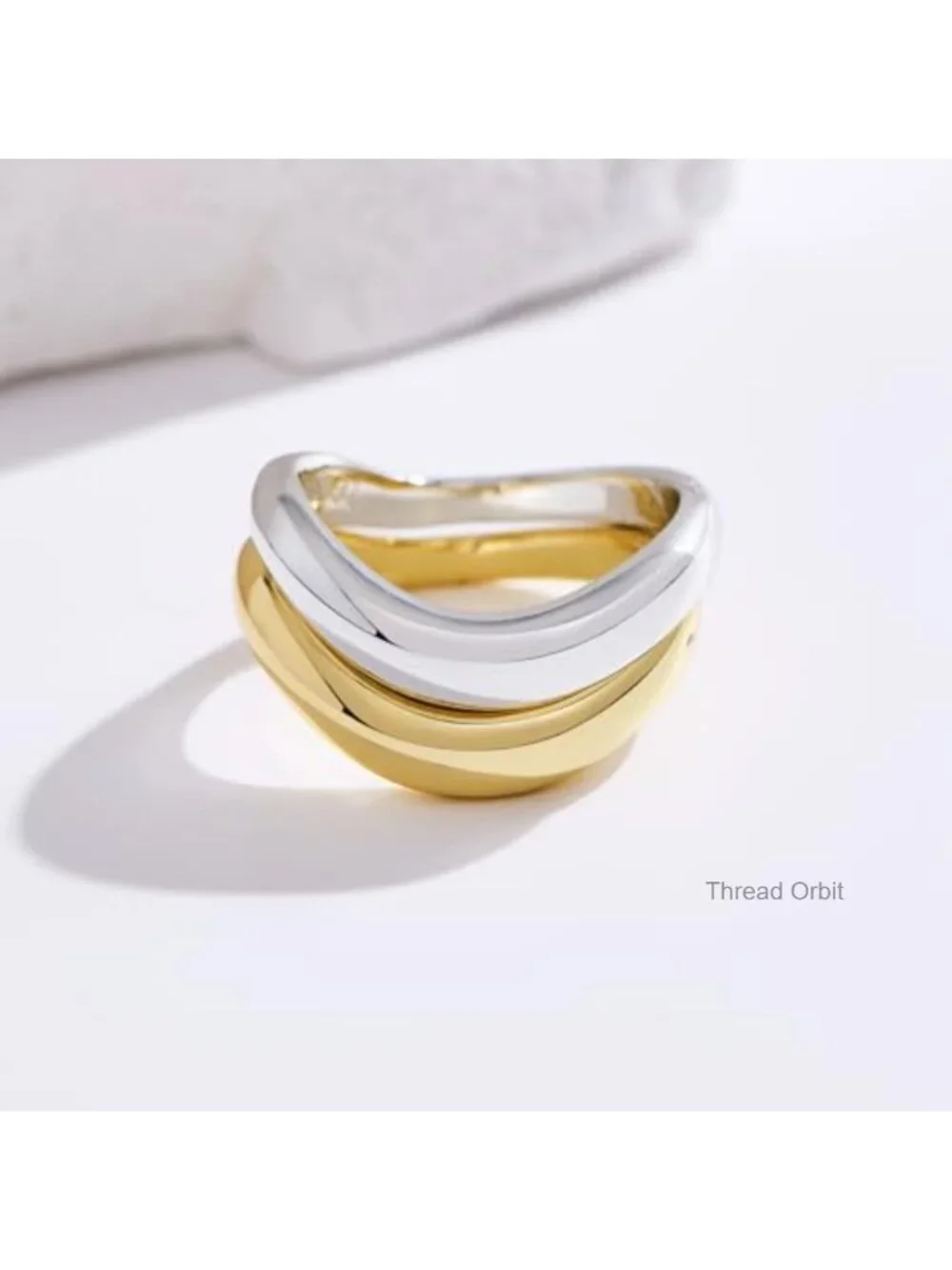 14K Gold Filled Chunky Wavy Dome Ring - Statement Bold Wave Band Stackable